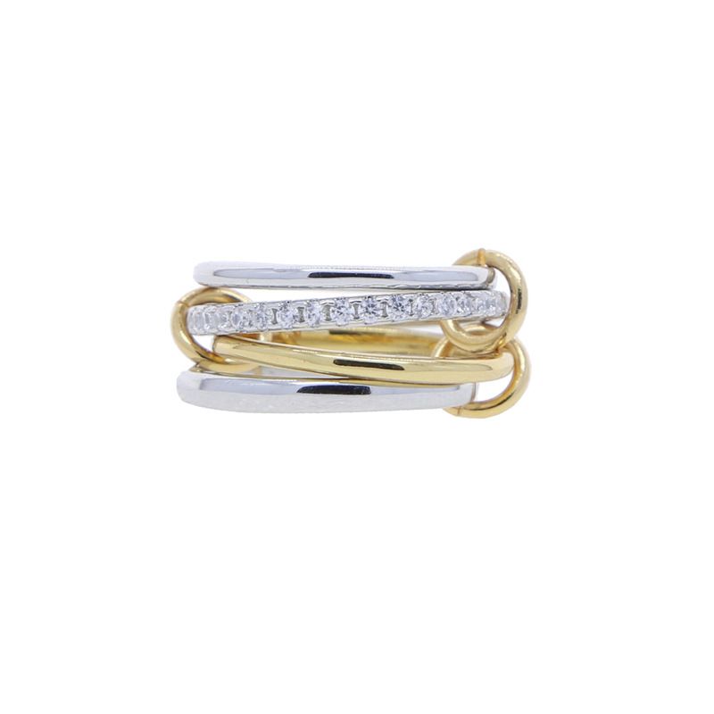 Overdrevet Ny 4 Rings Ring Alsidig Kreativ Personlighed Niche Design Kvinders Ring Mode Ring_voghion.com