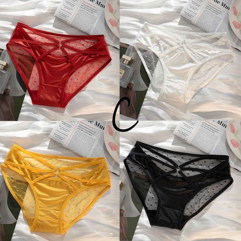 Blonde Lady Ice Silk Bomull Antibakteriell Skritt Pure Girl Sexy Trekantshorts Sommer Tynn Stil_voghion.com