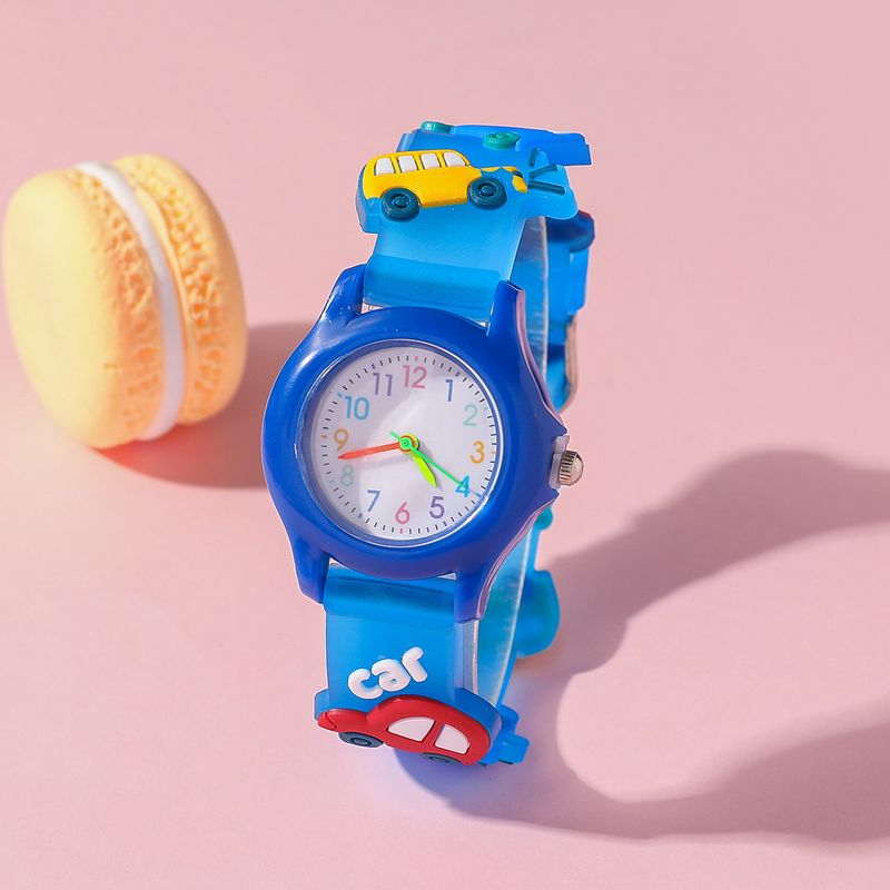 Kinderuhren Traum Kindliches Interesse Neuer Stil Cartoon Cooles Auto 3D-Armband Silikonarmband Uhr Kinderuhr_voghion.com