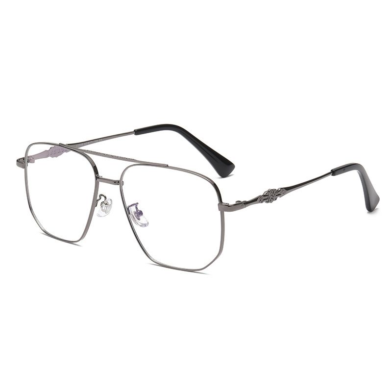 22009 nova lente plana anti radiação com armação toda em metal para óculos de miopia_voghion.com