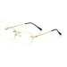 Designer Sunglasses Eyeglasses frames temples with Metal Frameless Rimless rectangular shape for men woman eyewear_voghion.com