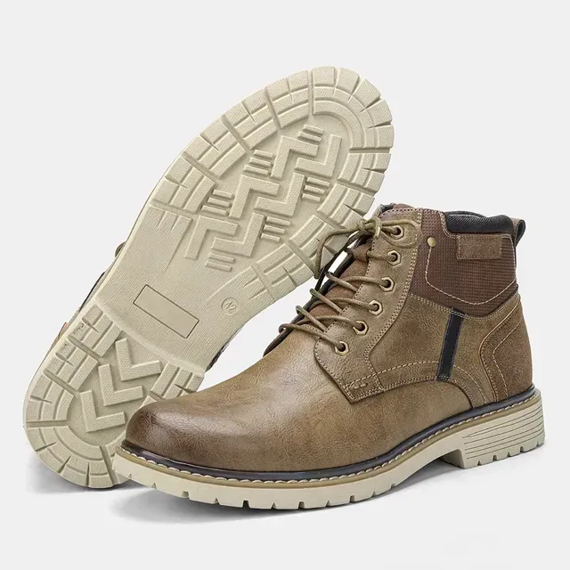 Men's Shoes Warm Comfortable Non-Slip Leather Men Winter Boots 2024_voghion.com