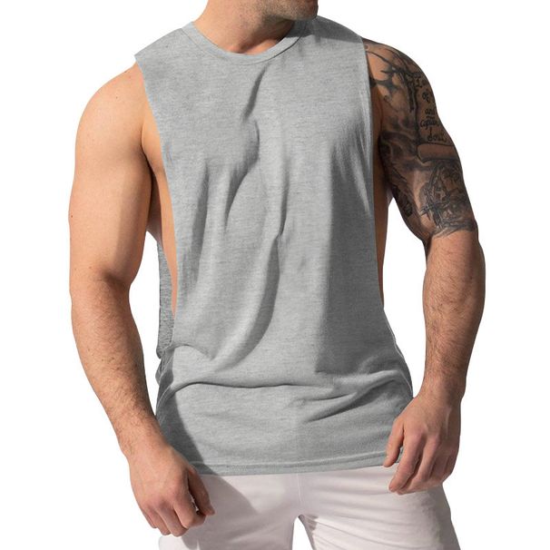 Men's Slim Fit Sleeveless Vest - Breathable Polyester Blend, Moisture-Wicking, Quick-Dry, For Gym, Running & Casual Wear_voghion.com