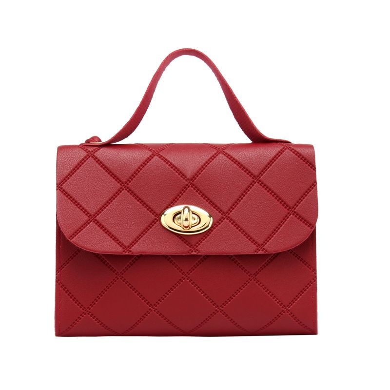 Petit sac carré à rayures en losanges Sac fourre-tout pour femme Sac tendance_voghion.com