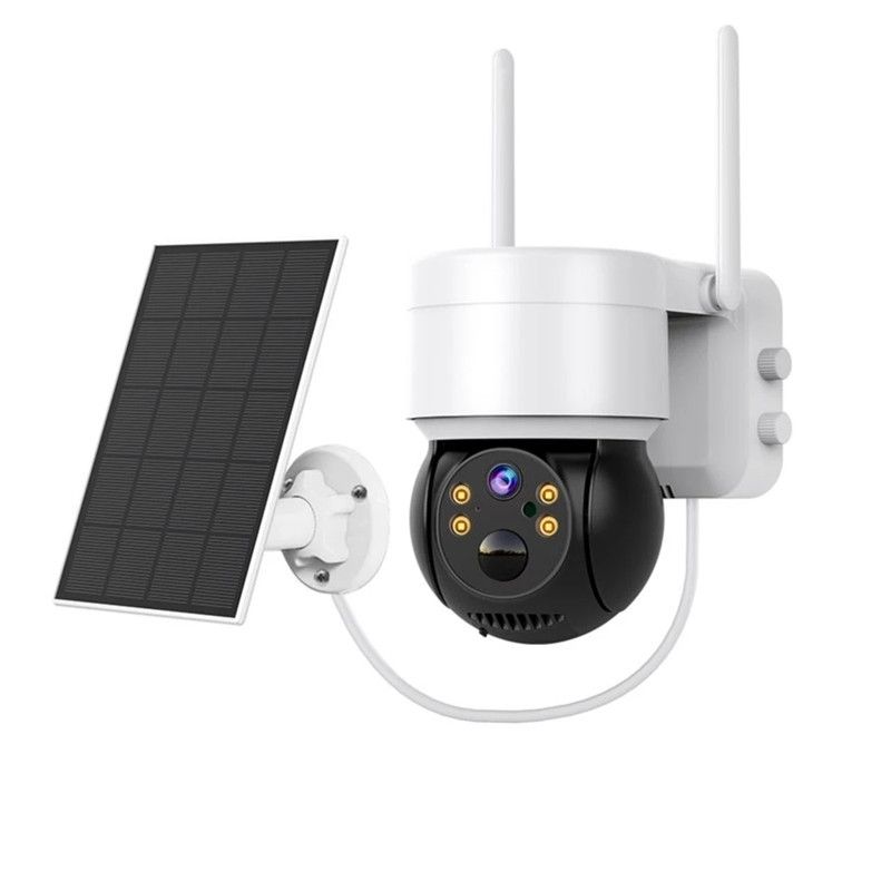 Icsee Solar Low Power Consumption Ball Machine Wireless WiFi 3MP HD Solar Low Power Consumption Camera_voghion.com