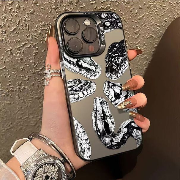 Custodia personalizzata per cellulare con serpente a cinque teste per iPhone 16plus 15promax Nuovo 14 Trend 13pro Creativo 12X_voghion.com