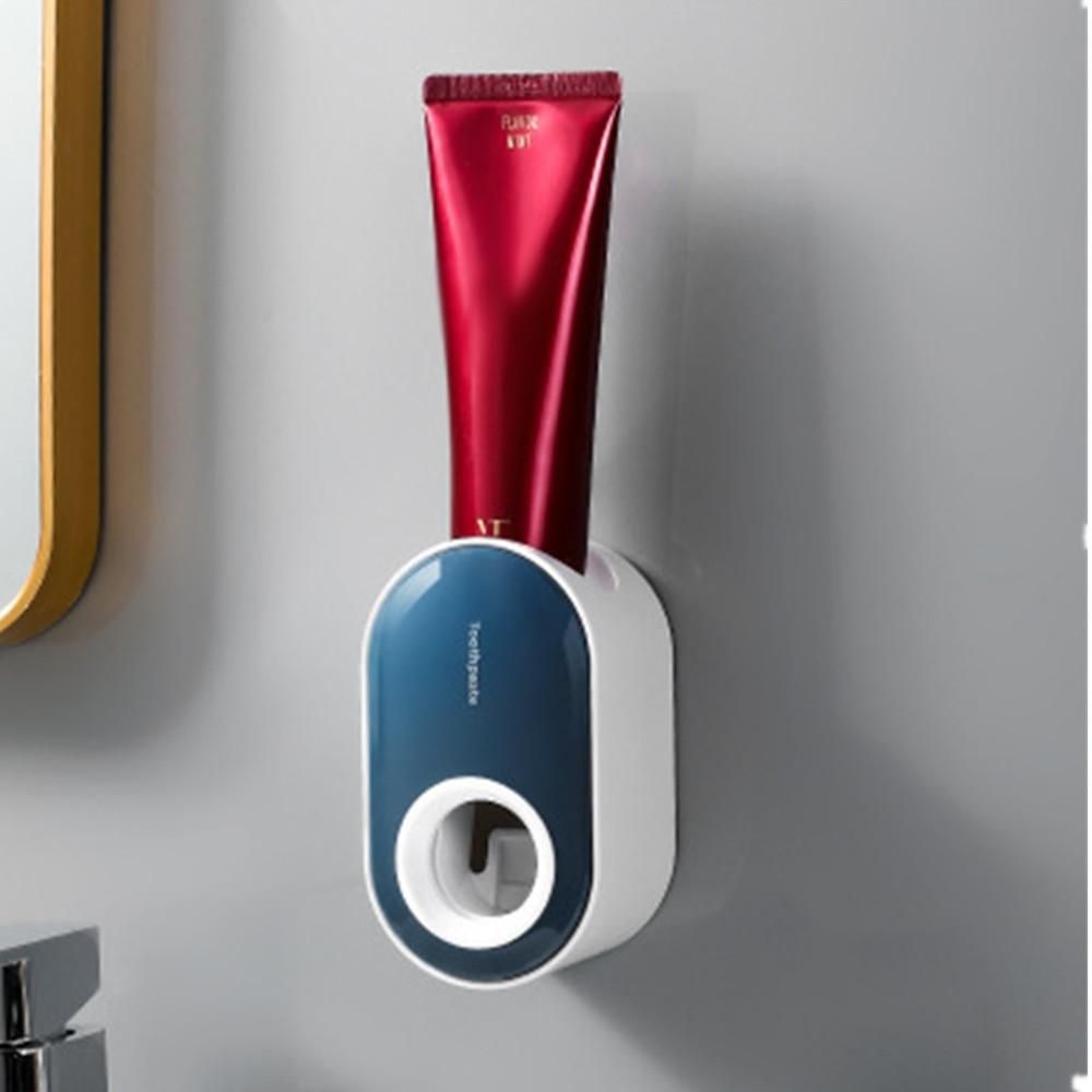 2Pcs Automatic Toothpaste Dispenser Wall-mounted Toothpaste Rack Without Punching Toothpaste Squeezer Bathroom Toothbrush Holder_voghion.com