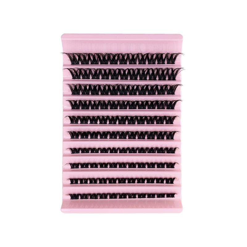 New feathered section single cluster self-grafted D curling holiday eyelashes_voghion.com