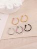 Nuovo piercing al naso finto con bilanciere curvo a forma di D, trago, elica, orecchino a perno, cerchio, setto, anello in acciaio inossidabile, narice, gioielli per il corpo_voghion.com