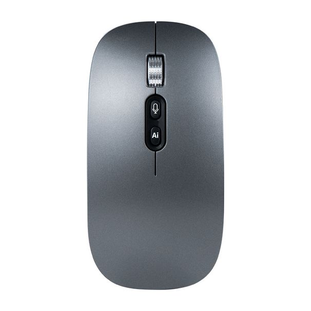 Mouse wireless intelligente e silenzioso con intelligenza artificiale, controllo vocale, creazione di presentazioni PowerPoint, disegno e trascrizione, Bluetooth a doppia modalità per PC/laptop_voghion.com