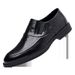 Zapatos formales de cuero con amortiguación para hombre, sin cordones, informales y versátiles, para negocios_voghion.com