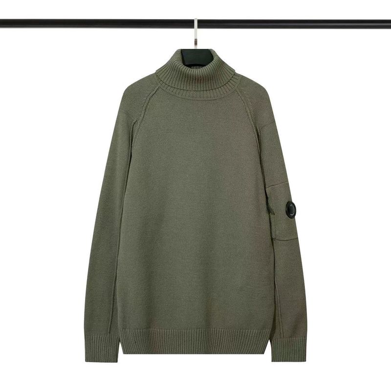 Trendy Brand CP Autumn Winter New Micro Lens Men's Casual Pullover Knitted Turtleneck Wool Sweater Versatile_voghion.com