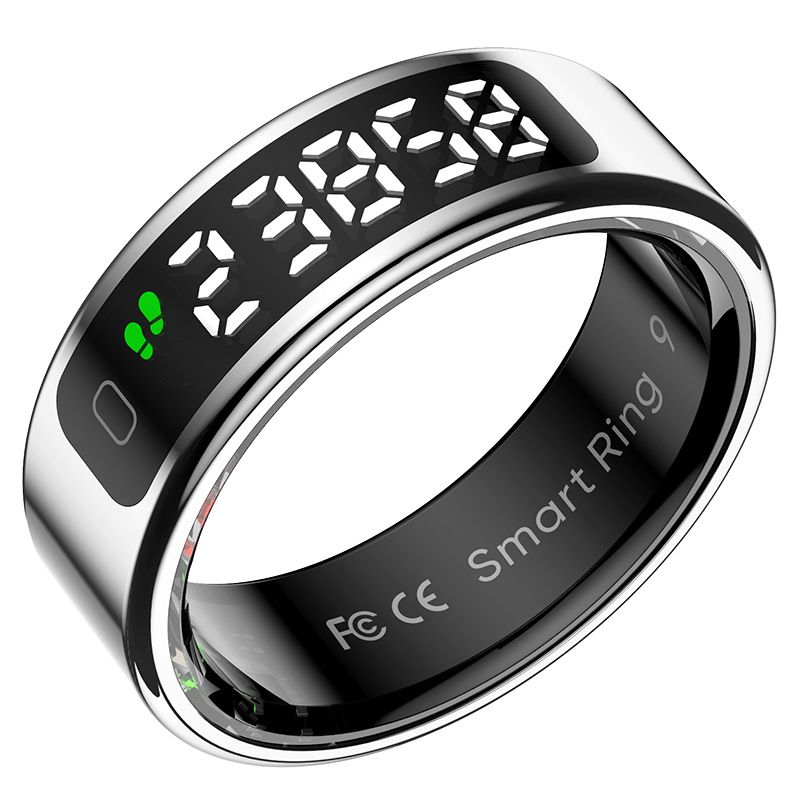 Smart Aktivitéitstracker Neie Smart Ring Häerzfrequenz Bluttsauerstoff Schlofiwwerwaachung Touchfunktioun Display Smart Ring_voghion.com