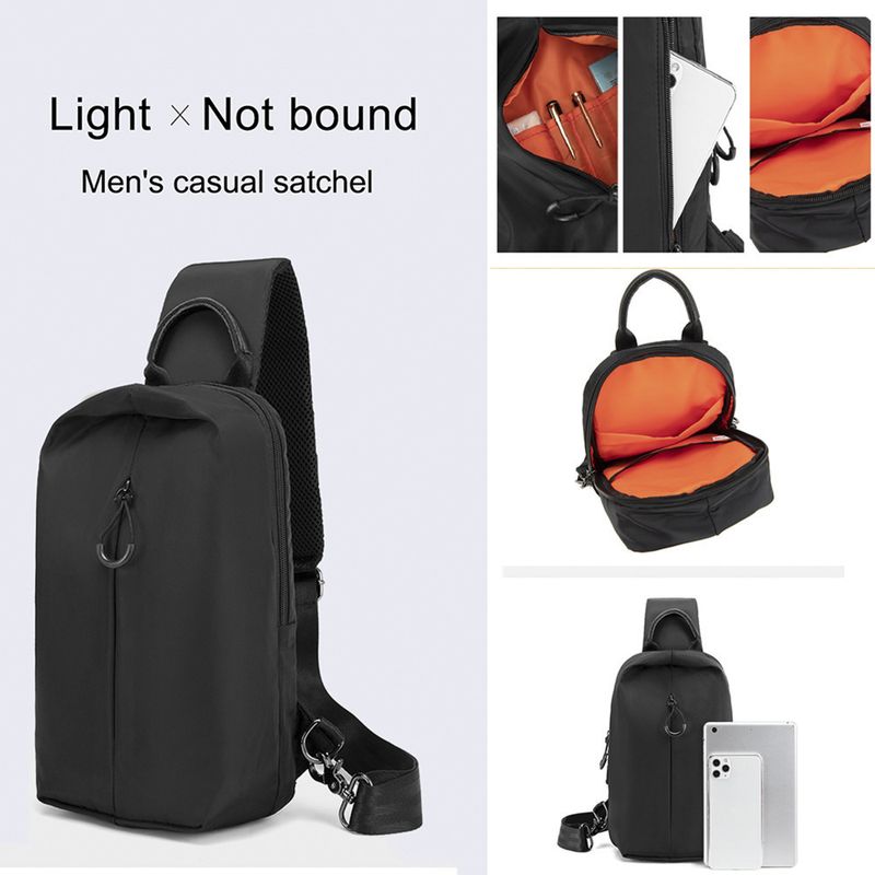 Borsa a tracolla da uomo, alla moda, casual, stile coreano, monospalla, piccola, unisex, impermeabile._voghion.com