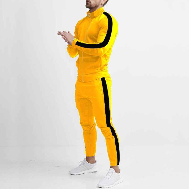 Herrkläder Fritidskläder för män, färgmatchande sportdräkt för män, vardagsdräkt för män, modesport_voghion.com