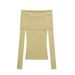 Top lavorato a maglia con spalle scoperte, nuovo stile primavera 2024 da donna_voghion.com
