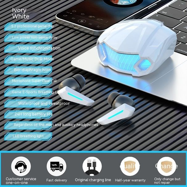 Nouveau modèle privé M10TWS Mini écouteurs Bluetooth sans fil avec réduction du bruit dans l'oreille pour les jeux Esports_voghion.com