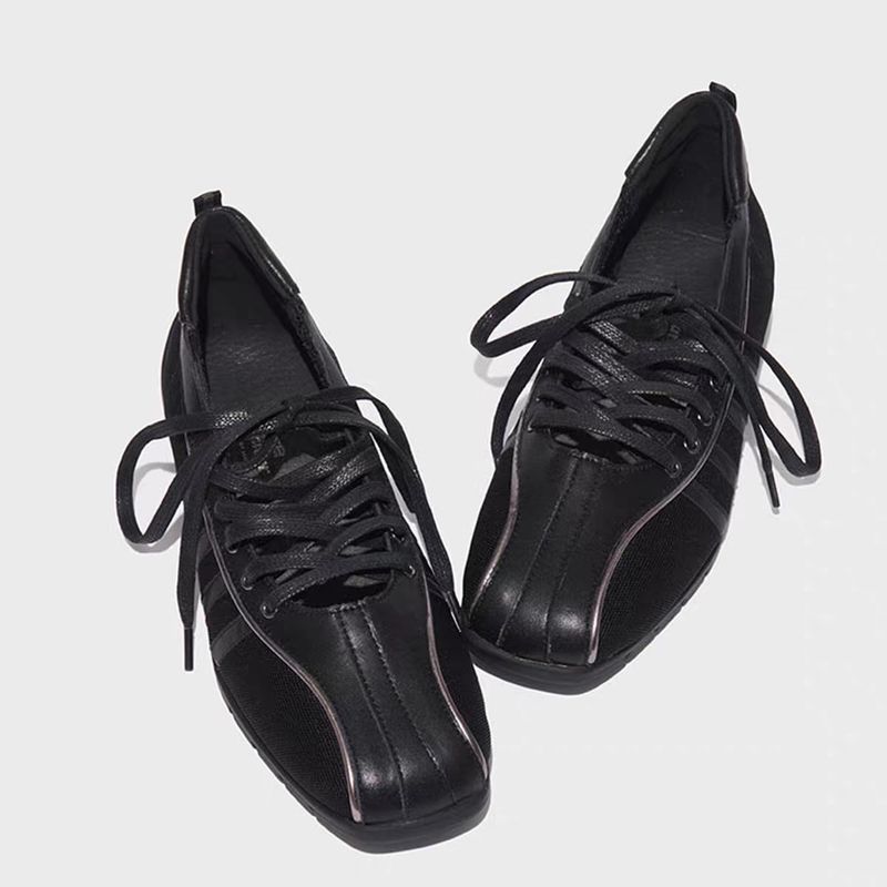 Niche White Ballet Flats,2025 Spring New Strap Flat Women's Single Shoes_voghion.com