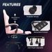 Gaming Chair With LED Light Control, Adjustable Backrest And Seat Height Swivel Recliner, Racing Style Ergonomic Office Computer Video Game Chair With Footrest And Lumbar Support._voghion.com