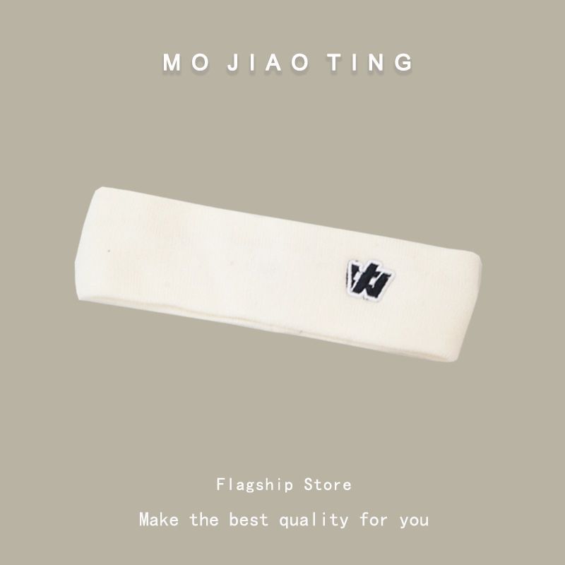 Letter Embroidery Summer Autumn Winter Outdoor Men And Women Thin Running Sweat-absorbing Sports Headband Wide Elastic_voghion.com