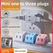 Adattatore di alimentazione mini-spina in rame puro da uno a tre, prolunga da viaggio a due spine, convertitore wireless a due fori_voghion.com