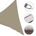 22' x 22' x 22' Triangle Sun Shade Sail/ Coffee+White_voghion.com