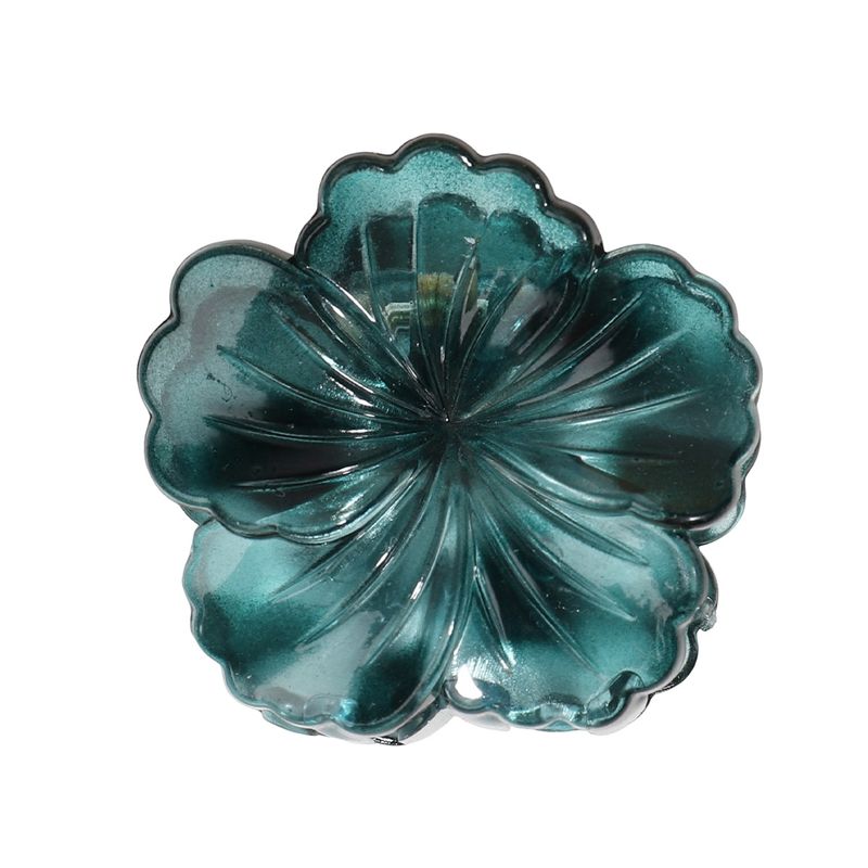 Vintage Leopard Print Small Back-of-Head Claw Clip (4cm) - Delicate Cabbage Rose Side Hair Accessory For Elegant Girly Aesthetic_voghion.com