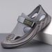 2025 Simple And Versatile Men's Sandals Breathable Hole Bottom Soft Surface One Step Stepping Hollow Leisure Shoes_voghion.com