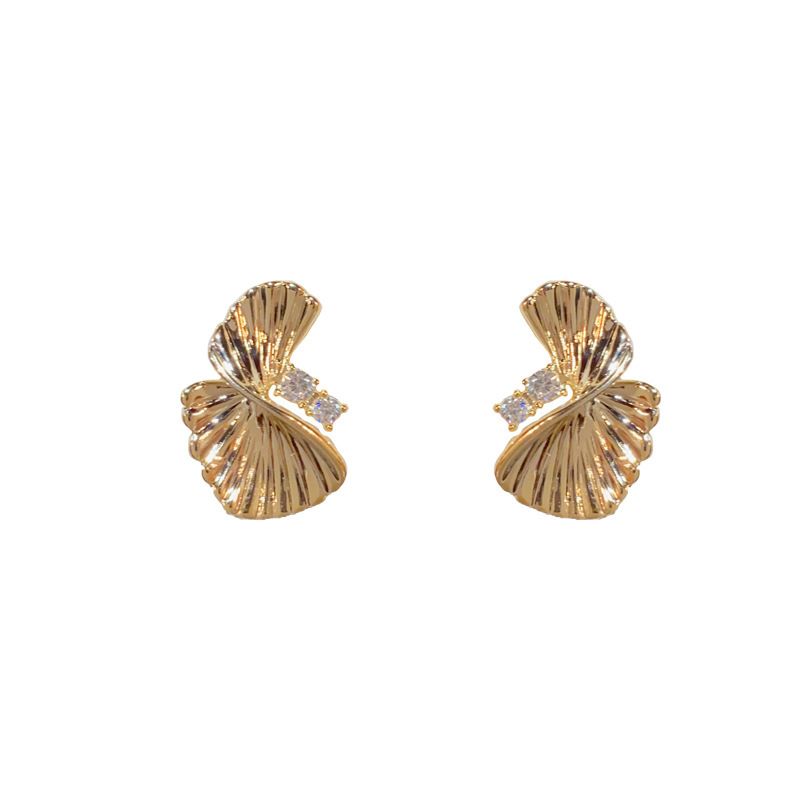 Stile coreano e giapponese, semplice, moda, metallo intrecciato, nicchia luminosa, design di personalità di lusso, senso dell'ago d'argento_voghion.com