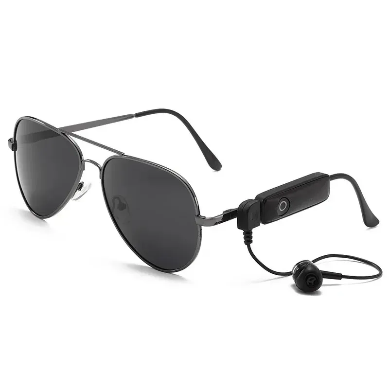 Hot Portable Wireless Bluetooth-Compatible Headset Glasses Ultra-thin Frog Mirror Polarized Smart Earphone Sunglasses_voghion.com