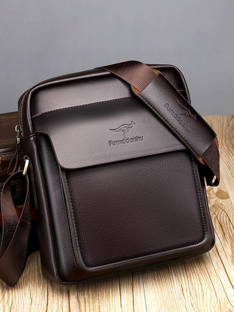 Marke Hohe Qualität Casual Männer Vertikale Business Leder Schulter Tasche mode Mann Umhängetasche Messenger tasche_voghion.com