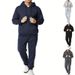 Herren-Set aus Tech-Fleece-Kapuzenpullover und Jogginghose – warmes Winter-Kapuzensweatshirt mit Reißverschluss und weich gefütterter Hose für Fitnessstudio, Laufen und Freizeit_voghion.com