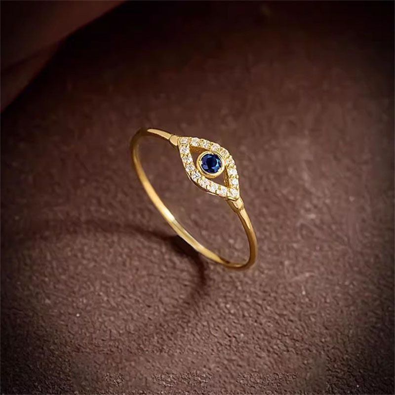 Anello da donna in argento sterling con design a forma di occhio di demone, unico nel suo genere, di alta qualità._voghion.com