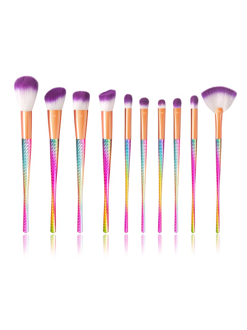 10 mehrfarbiges Make-up-Pinselset mit schmaler Taille und neuem Design_voghion.com