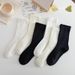 Xiaohongshu Same Style All-Cotton Postpartum Anti-Odor Mid-Calf Summer Thin Spring Autumn White Ins Versatile Slouch_voghion.com