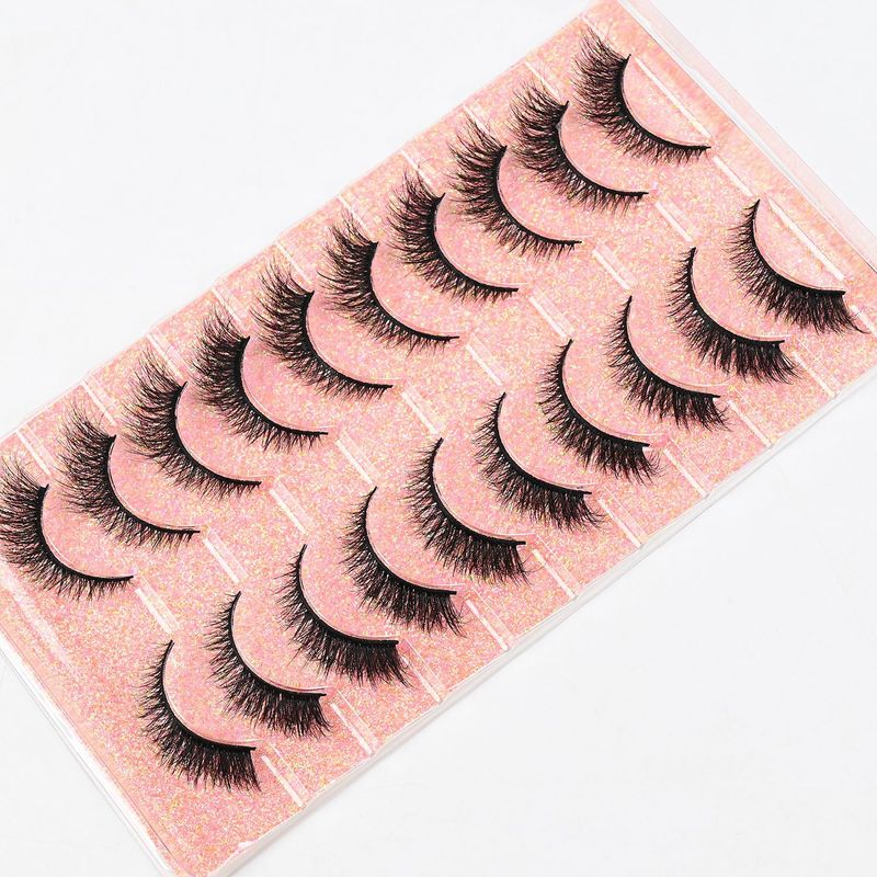 Eyelashes Set Cat Eye Thick Eyelashes 10 Pairs Of Simulation False Eyelashes Natural Curling Eyelashes_voghion.com
