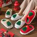 2024 New Christmas Tree Women's Home Unisex Autumn Winter Indoor Warm Cotton Thick Sole Slippers_voghion.com