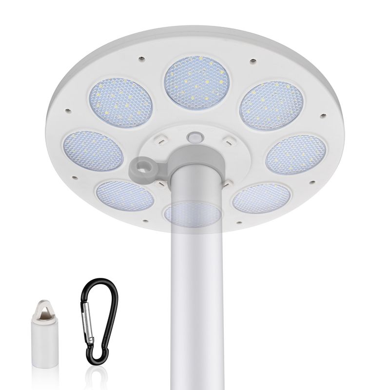 Solar Flag Pole Light 136 LED 680 Lumen Super Bright Automatic Lamp Outdoor_voghion.com