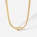 Women's Jewelry Elegant French Retro Heart Pendant Necklace With Flat Snake Chain, 18K Gold Plated Stainless Steel, Dainty & Stylish_voghion.com