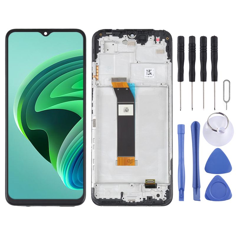 Eredeti LCD Kijelző Xiaomi Redmi Note 11E / Redmi 10 5G Telefonhoz Teljes Szerelésű Kerettel_voghion.com