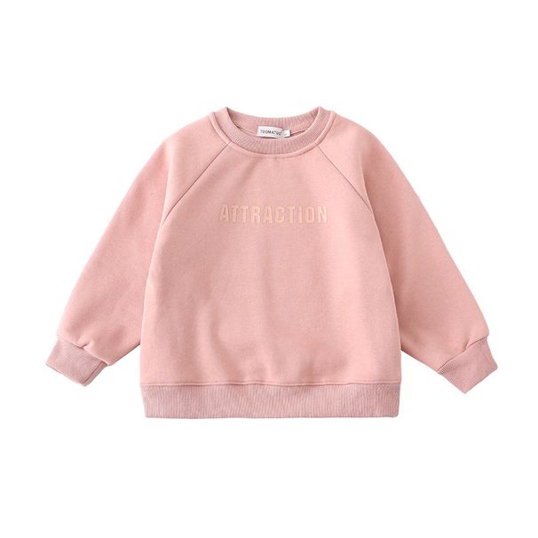 Set con felpa con cappuccio e scritta rosa per la famiglia: maglione in pile di ispirazione coreana e pantaloni a gamba dritta (S-3XL, 95% cotone, outfit coordinati pronti per Instagram)_voghion.com