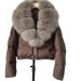 Luxury Winter Short Down Jacket For Women With Detachable Fox Fur Collar, Fashionable & Warm Puffer Coat, Elegant Casual Outerwear_voghion.com