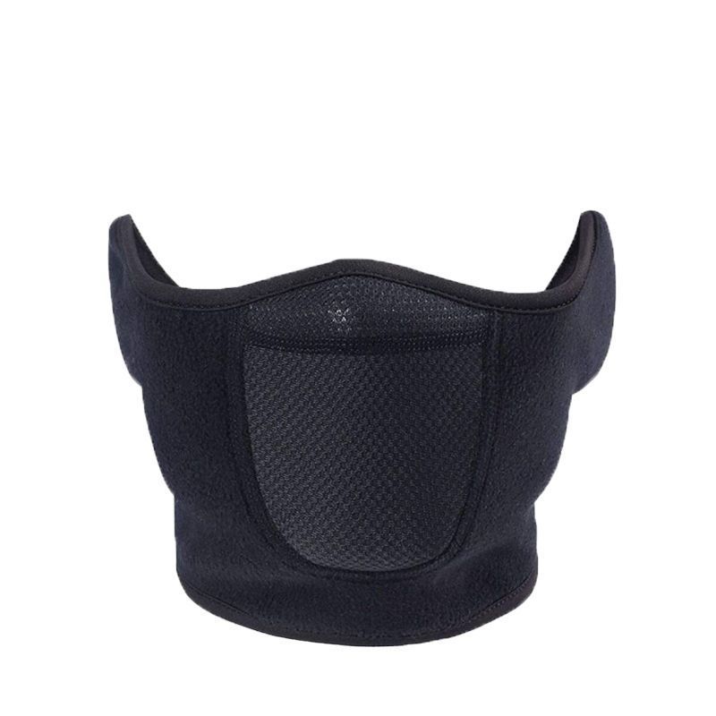 Winter Bike Ski Mask Face Protector Warm windproof Ear Protector Breathable Respirator Earmuff 2-in-1 Bike Mask Male_voghion.com