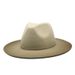 New style large brimmed woolen top with gradient dual color jazz hat, autumn winter men's and women's hats, felt hat_voghion.com