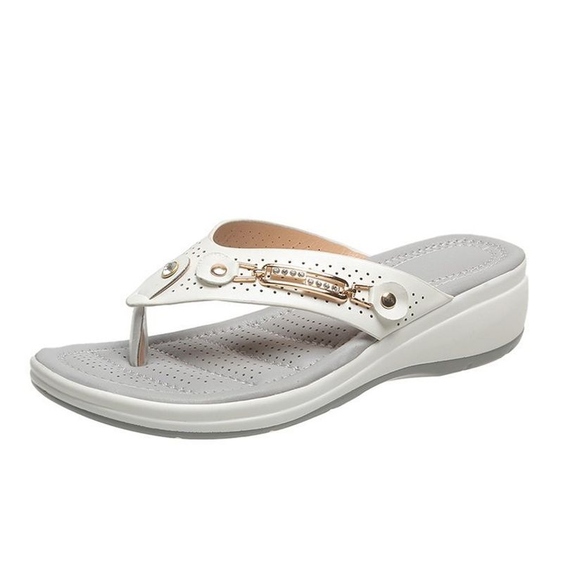 Damesandaler i plussstørrelse for kvinner, sommerflip-flops med kile motestrandsandaler_voghion.com