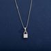 Gioielli e accessori Collana con ciondolo a forma di lucchetto minimalista in argento sterling 925 per donna - Delicata catena a strati, regalo di gioielli dolce e audace (oro/argento)_voghion.com