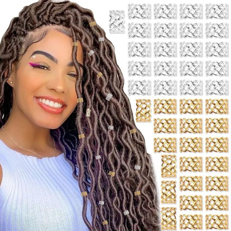 Hair Clips&Pins Simple Hollow Dreadlocks Hair Ring Buckle Metal Hairpin Headdress Braided Braids DIY Jewelry Hair Ring_voghion.com