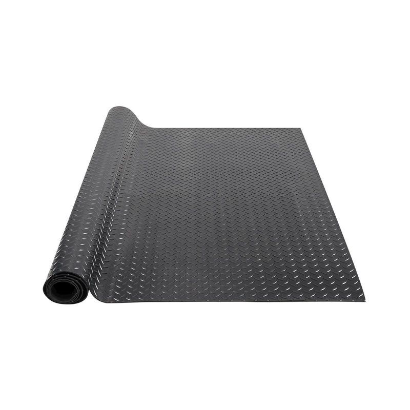 VEVOR Diamond-Plate Rubber Flooring Roll, 3 Mm X 4 Ft X 8 Ft Garage Floor Mat, SBR Rubber Garage Flooring Roll, Easy To Clean, Diamond Plate Rubber Mat For Under Cars, Garage Industry Gym, Black_voghion.com