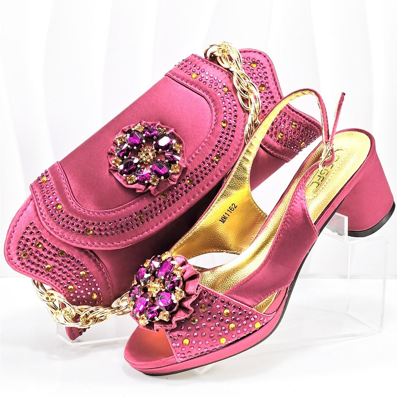 Dames schoenentas set open teen ontwerp prachtige grote diamant gesp versierd mode eenvoudige banket stijl schoenentas_voghion.com