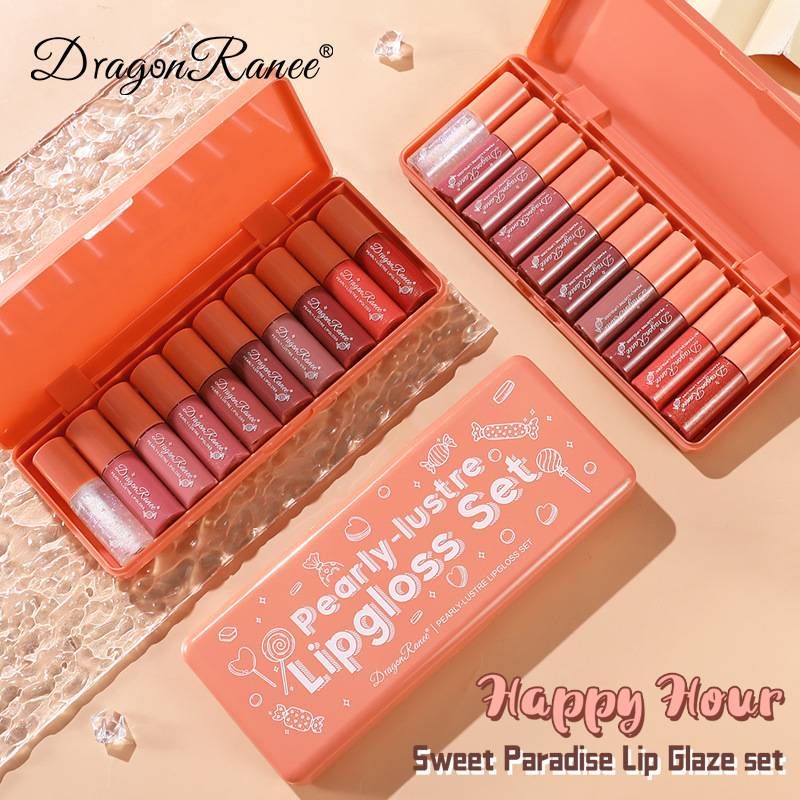 10 Oranje Klein monster lipglazuur lippenstiftset Hydraterende lipgloss Lipgloss Dye lippenstift mooie set_voghion.com